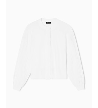 Armani Exchange Botes do casaco de malha branco