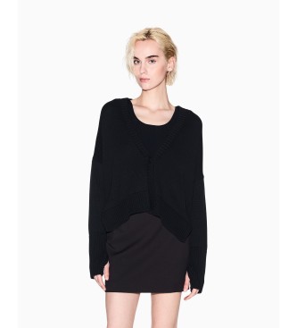 AIX Armani Exchange Alsidig cardigan, sort
