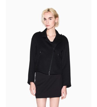AIX Armani Exchange Bikerska jakna črna