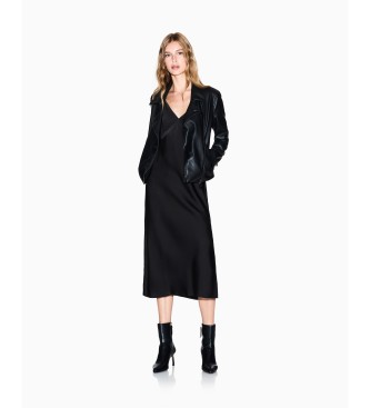 AIX Armani Exchange Jakna iz eko usnja črna
