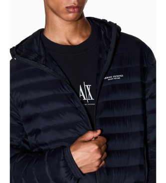 AIX Armani Exchange Jakna s puhom za mornarico