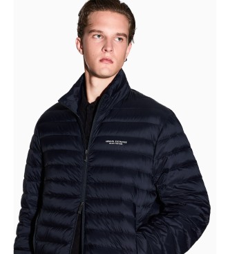 AIX Armani Exchange Jakna s puhom za mornarico