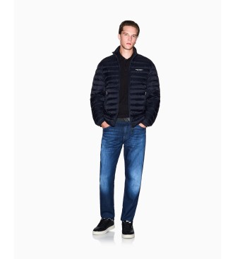 AIX Armani Exchange Jakna s puhom za mornarico