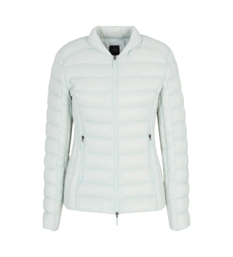 Armani Exchange Leichte Daunenjacke mit grnem Reiverschluss