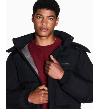 Armani Exchange Oblikovanje Plašč črn