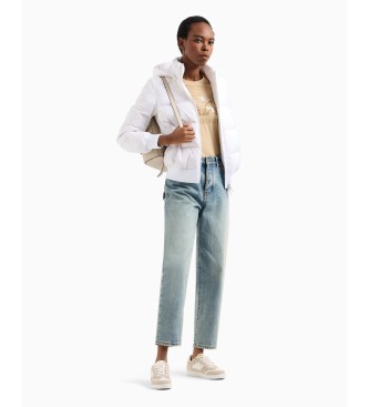 Armani Exchange Giacca imbottita con cappuccio bianco