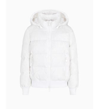 Armani Exchange Giacca imbottita con cappuccio bianco