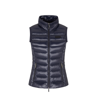A|X Armani Exchange Gilet in piumino con trapuntatura orizzontale e collo alto blu marino