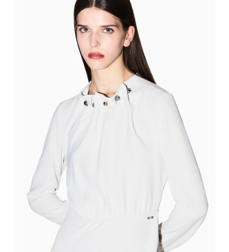 A|X Armani Exchange Bela midi obleka