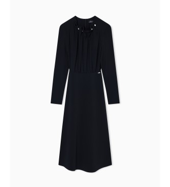 A|X Armani Exchange Czarna sukienka midi