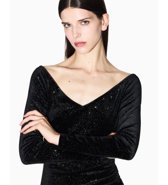 Armani Exchange Black fitted dress