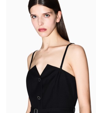 A|X Armani Exchange Mini dress with V-neckline black