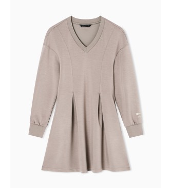 A|X Armani Exchange Mini Fit and Flare dress brown