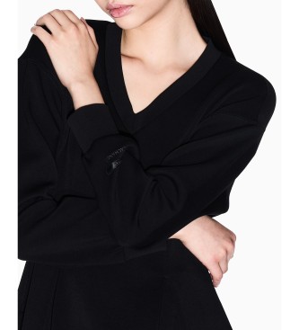 A|X Armani Exchange Mini Fit And Flare-kjole sort