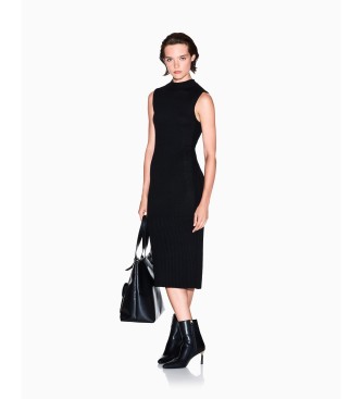 A|X Armani Exchange Robe midi en noir c�tel�