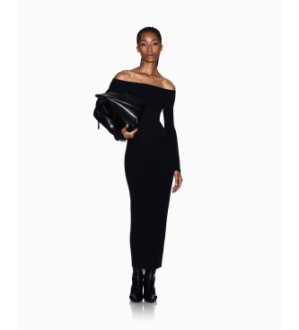 Armani Exchange Vestido maxi preto