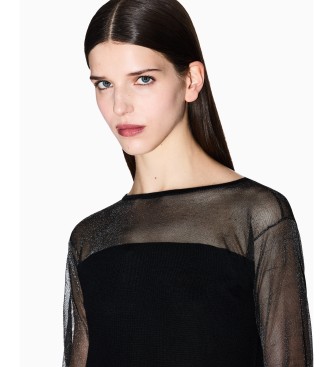 Armani Exchange Vestido bodycon preto