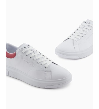 Armani Exchange White leather trainers