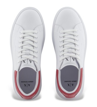 Armani Exchange White leather trainers