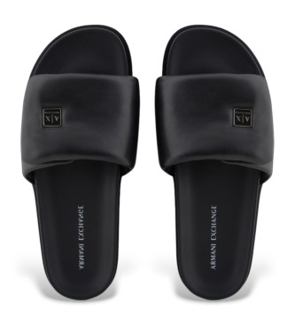 Armani Exchange Sandlias Super So preto