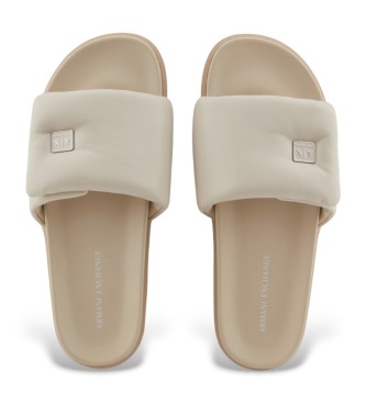 Armani Exchange Super beige flip flops