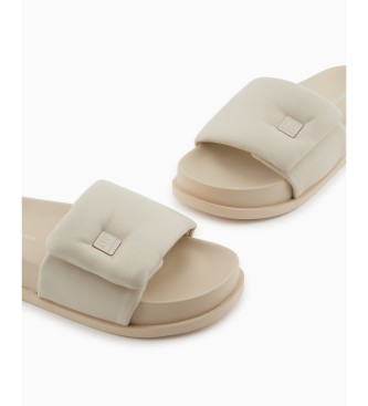 Armani Exchange Super beige flip flops