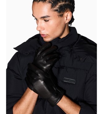 A|X Armani Exchange Black leather gloves