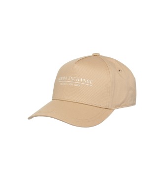 Armani Exchange Brązowa czapka casual