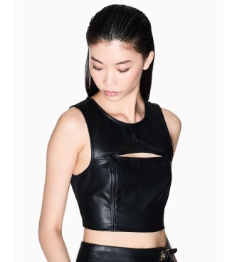 A|X Armani Exchange Black crop top