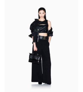 A|X Armani Exchange Black crop top