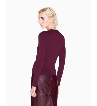 AIX Armani Exchange Camisola Marca Borgonha