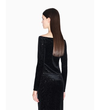 A|X Armani Exchange T-shirt noir brillant