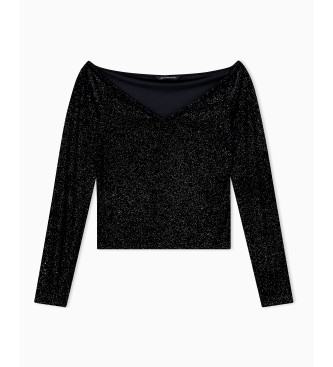 A|X Armani Exchange T-shirt noir brillant