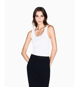 AIX Armani Exchange White ribbed top