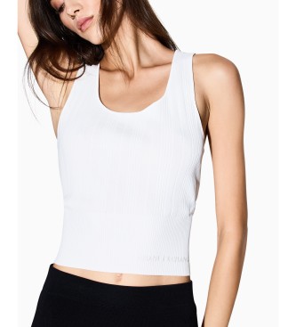 AIX Armani Exchange White ribbed top