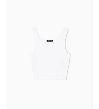 AIX Armani Exchange White ribbed top