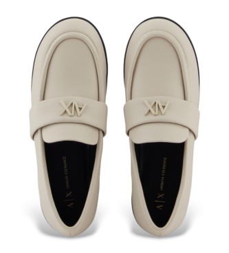 Armani Exchange Sofistikerade beige loafers