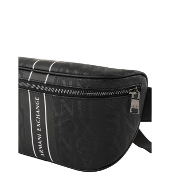 Armani Exchange Logotip torbe za zadnjico črna