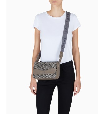 A|X Armani Exchange Torba kurierska brązowa