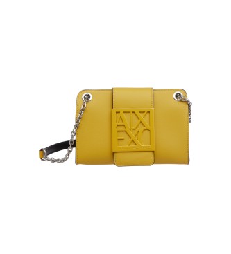 Armani Exchange Minibag maxi logo żółty