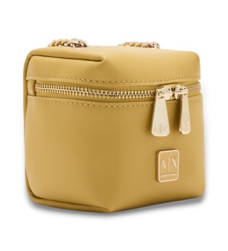 Armani Exchange Mini borsa a secchiello color senape