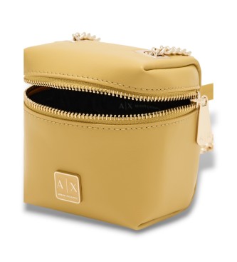 Armani Exchange Mini borsa a secchiello color senape