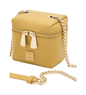 Armani Exchange Mini borsa a secchiello color senape