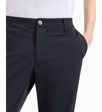 Armani Exchange Pantaloni con logo blu navy