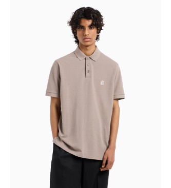 Armani Exchange Polo logotip bež