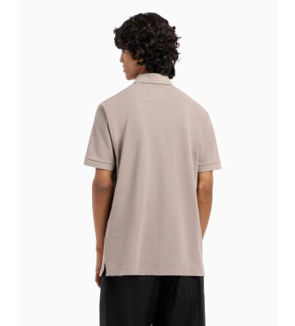 Armani Exchange Polo logotip bež