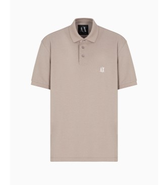 Armani Exchange Polo logotip bež