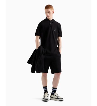 Armani Exchange Polo con logo nero