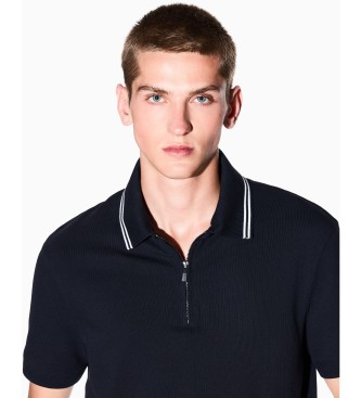 Armani Exchange Polo Half Zip navy