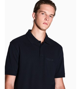 A|X Armani Exchange Polo regolare con logo blu navy